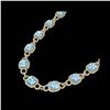 Image 1 : 66 ctw TOPAZ & Micro VS/SI Diamond Eternity Necklace 14K Yellow Gold