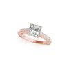 Image 1 : 0.8 ctw Certified VS/SI Princess Diamond Ring 18K Rose Gold