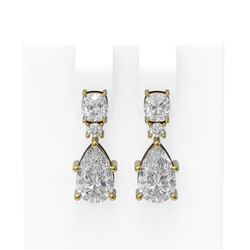 4.75 ctw Diamond Earrings 18K Yellow Gold