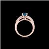 Image 2 : 1.40 ctw SI Certified Fancy Blue Diamond Solitaire Ring 10K Rose Gold