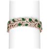 Image 1 : 26.57 ctw Emerald & Diamond Bracelet 18K Rose Gold