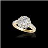 Image 1 : 2.35 ctw Certified Diamond Solitaire Halo Ring 10K Yellow Gold