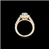 Image 2 : 2.35 ctw Certified Diamond Solitaire Halo Ring 10K Yellow Gold