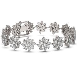 21 ctw Marquise Diamond Designer Bracelet 18K White Gold