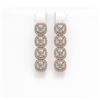 Image 1 : 4.52 ctw Cushion Cut Diamond Micro Pave Earrings 18K Rose Gold