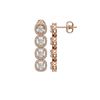 Image 2 : 4.52 ctw Cushion Cut Diamond Micro Pave Earrings 18K Rose Gold
