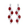 Image 1 : 16.12 ctw Designer Ruby & VS Diamond Earrings 18K White Gold