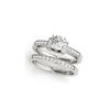 Image 1 : 1.01 ctw Certified VS/SI Diamond Solitaire 2pc Set Ring 14K White Gold