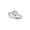 Image 2 : 1.01 ctw Certified VS/SI Diamond Solitaire 2pc Set Ring 14K White Gold