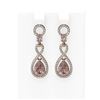 Image 1 : 8.36 ctw Morganite & Diamond Earrings 18K Rose Gold
