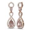 Image 2 : 8.36 ctw Morganite & Diamond Earrings 18K Rose Gold