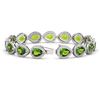 Image 2 : 15.8 ctw Peridot & Diamond Micro Pave Halo Bracelet 10K White Gold