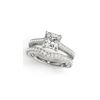 Image 1 : 1.15 ctw Certified VS/SI Princess Diamond 2pc Set Ring 14K White Gold