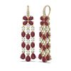 Image 2 : 37.98 ctw Ruby & Diamond Earrings 18K Yellow Gold