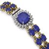 Image 2 : 32.18 ctw Sapphire & Diamond Bracelet 14K Yellow Gold