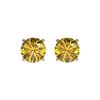 Image 1 : 1 ctw Certified Intense Yellow Diamond Stud Earrings 10K Yellow Gold