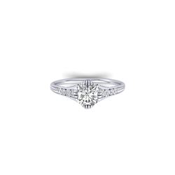 1.25 ctw Certified VS/SI Diamond Art Deco Ring 14K White Gold