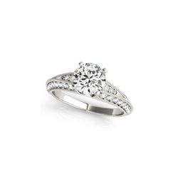 1.58 ctw Certified VS/SI Diamond Antique Ring 18K White Gold