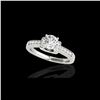 Image 1 : 1.11 ctw Certified Diamond SolitaireRing 10K White Gold