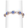 Image 1 : 24.4 ctw Tanzanite & Diamond Bracelet 18K Rose Gold