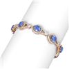 Image 2 : 24.4 ctw Tanzanite & Diamond Bracelet 18K Rose Gold
