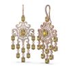 Image 2 : 17.05 ctw Canary Citrine & Diamond Earrings 18K Rose Gold