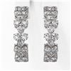 Image 2 : 3 ctw Diamond Designer Earrings 18K White Gold