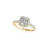 Image 2 : 1.74 ctw Certified VS/SI Cushion Diamond 2pc Set Ring Halo 14K Yellow Gold