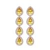 Image 1 : 7.48 ctw Fancy Citrine & Diamond Micro Pave Halo Earrings 10K Rose Gold