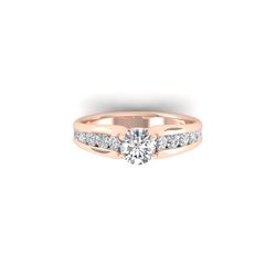 1.37 ctw Certified VS/SI Diamond Solitaire Ring 18K Rose Gold