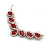 Image 2 : 34.72 ctw Ruby & VS Diamond Necklace 18K Yellow Gold