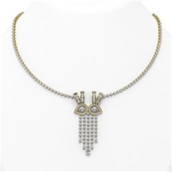 26 ctw Pear Diamond Designer Necklace 18K Yellow Gold