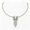 Image 1 : 26 ctw Pear Diamond Designer Necklace 18K Yellow Gold