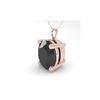 Image 1 : 9.0 ctw Oval Black Diamond Designer Necklace 14K Rose Gold