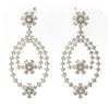 Image 2 : 18.73 ctw Pear Cut Diamonds Designer Earrings 18K Yellow Gold