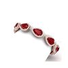 Image 2 : 42 ctw Designer Ruby & VS Diamond Bracelet 18K Rose Gold