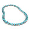 Image 2 : 47.17 ctw Turquoise & Diamond Necklace 14K Rose Gold