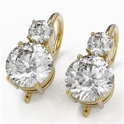 1.8 ctw Diamond Designer Earrings 18K Yellow Gold
