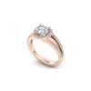 Image 2 : 2 ctw Certified VS/SI Diamond Solitaire Micro Halo Ring 14K Rose Gold