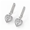 Image 1 : 4.25 ctw Heart Diamond Designer Earrings 18K White Gold