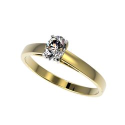 .50 ctw Certified VS/SI Quality Oval Diamond Engagement Ring 10K Yellow Gold