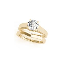 0.75 ctw Certified VS/SI Diamond 2pc Wedding Set 14K Yellow Gold