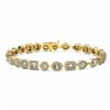 Image 1 : 9.27 ctw Mix Cut Diamonds Designer Bracelet 18K Yellow Gold