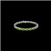 Image 2 : 13 ctw Peridot & VS/SI Diamond Eternity Bracelet White 10K White Gold