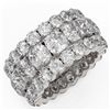 Image 1 : 13.11 ctw Cushion Cut Diamond Eternity Ring 18K White Gold