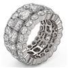 Image 2 : 13.11 ctw Cushion Cut Diamond Eternity Ring 18K White Gold