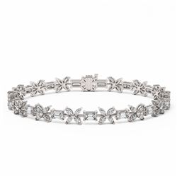 13 ctw Emerald Cut and Marquise Diamond Bracelet 18K White Gold