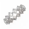 Image 1 : 4 ctw Cushion Cut Diamond Designer Ring 18K White Gold