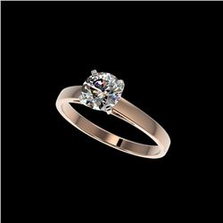 1.03 ctw Certified Quality Diamond Engagement Ring 10K Rose Gold