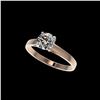 Image 1 : 1.03 ctw Certified Quality Diamond Engagement Ring 10K Rose Gold